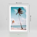 Plakat w ramie 50x70 - Raj na Ziemi - plaża, ocean - rama biała
