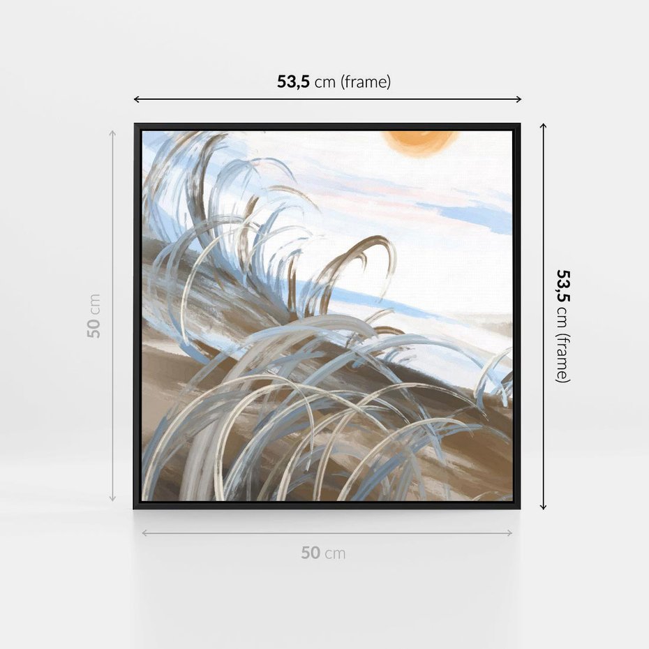 Obraz w ramie 50x50 - Zaklęty Wschód - akwarela, obraz - rama czarna