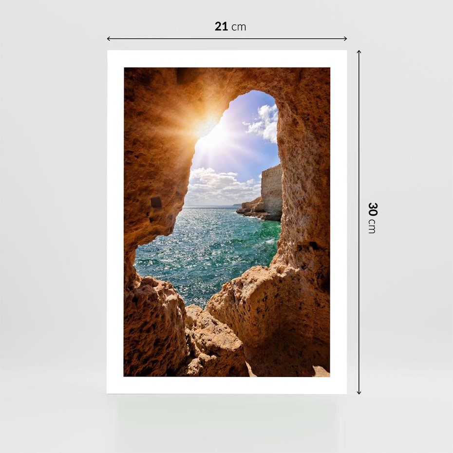 Plakat bez ramy 21x30 - Potęga Natury - morze, klify