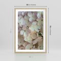 Plakat w ramie 50x70 - Kwiatowy taniec - kwiaty, hortensje - rama drewno