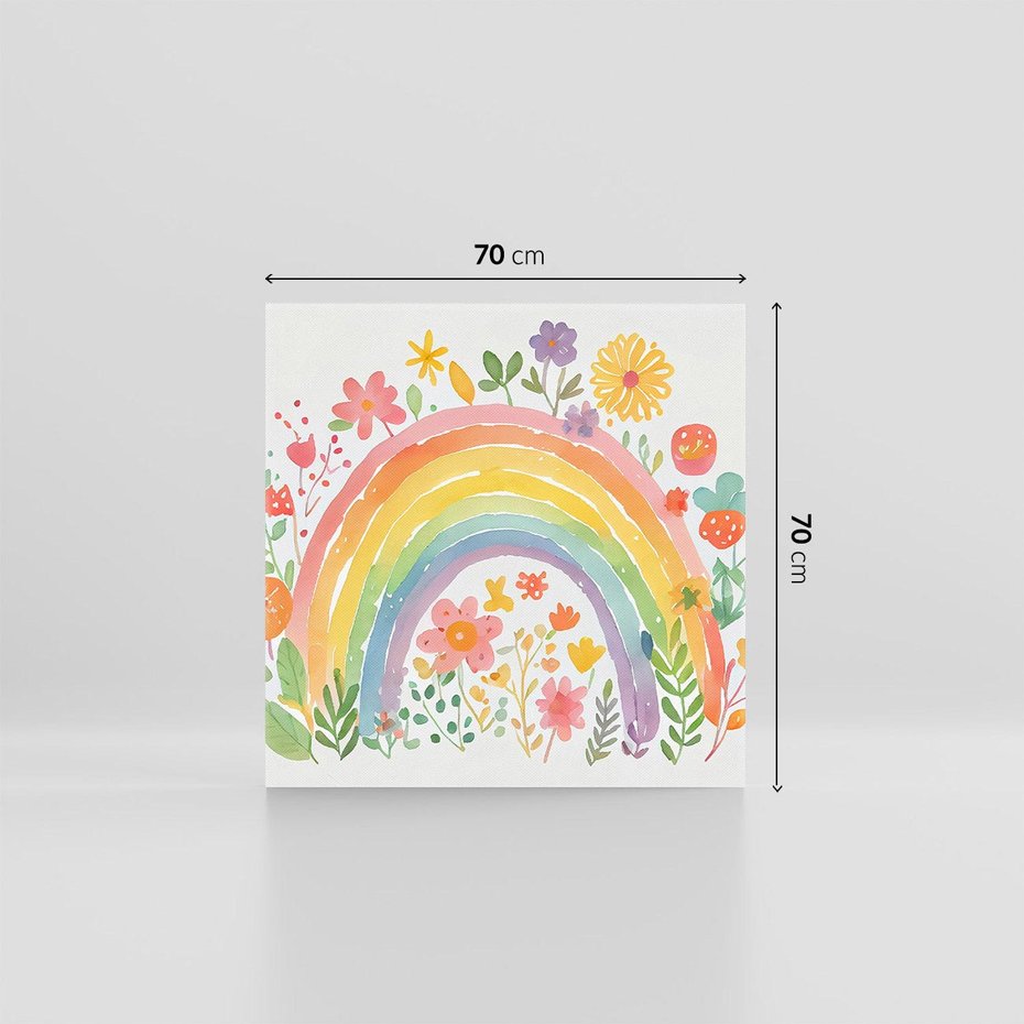 Obraz na płótnie 70x70 - Kwiatowe Marzenia - obraz do pokoju dziecka, dziewczynki