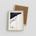Plakat w ramie 30x40 - Stylowa Ekspresja - kobieta, moda - rama drewno