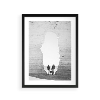 Plakat w ramie 40x50 - Podróżna Eksploracja - Echa Przygody - rama czarna