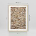 Plakat w ramie 50x70 - Mur z cegieł - surowa elegancja - mur, cegły - rama drewno