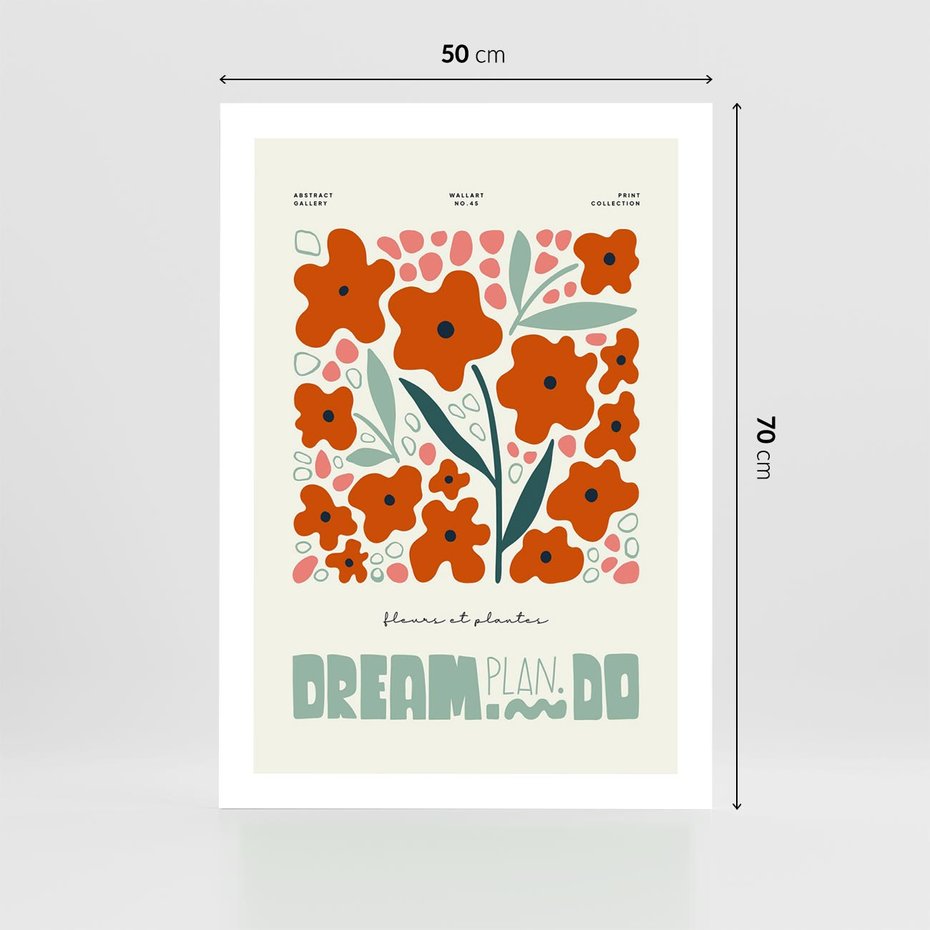 Plakat bez ramy 50x70 - Abstrakcyjne Spektrum - kwiaty, abstrakcja