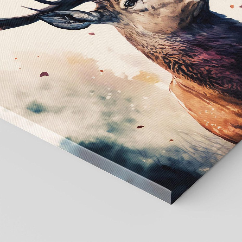 Obraz na płótnie 70x50 - Jesienny Monarcha Lasu - grafika komputerowa, na podstawie obrazu