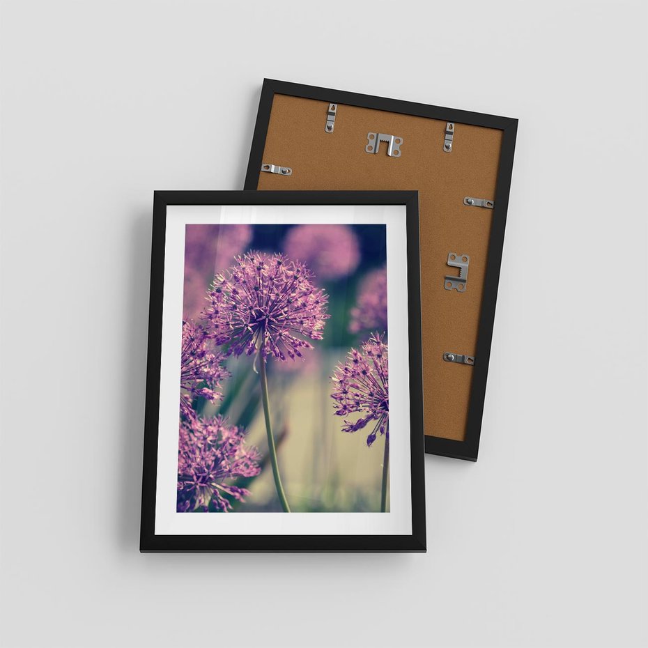 Plakat w ramie 30x40 - Kwiatowa łąka w pełnym rozkwicie - kwiaty, łąka - rama czarna