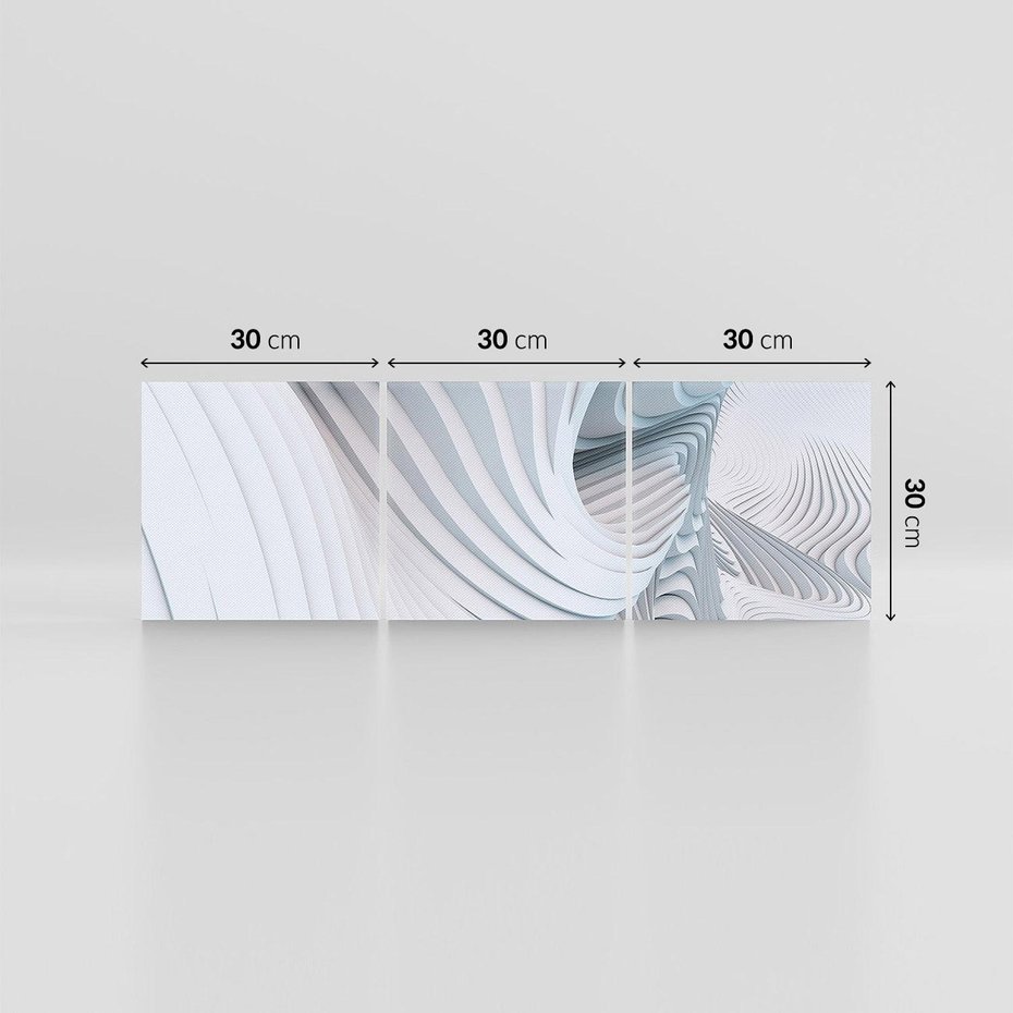 Obraz na płótnie 90x30 - Abstrakcyjne Przestrzenie - geometria, 3D