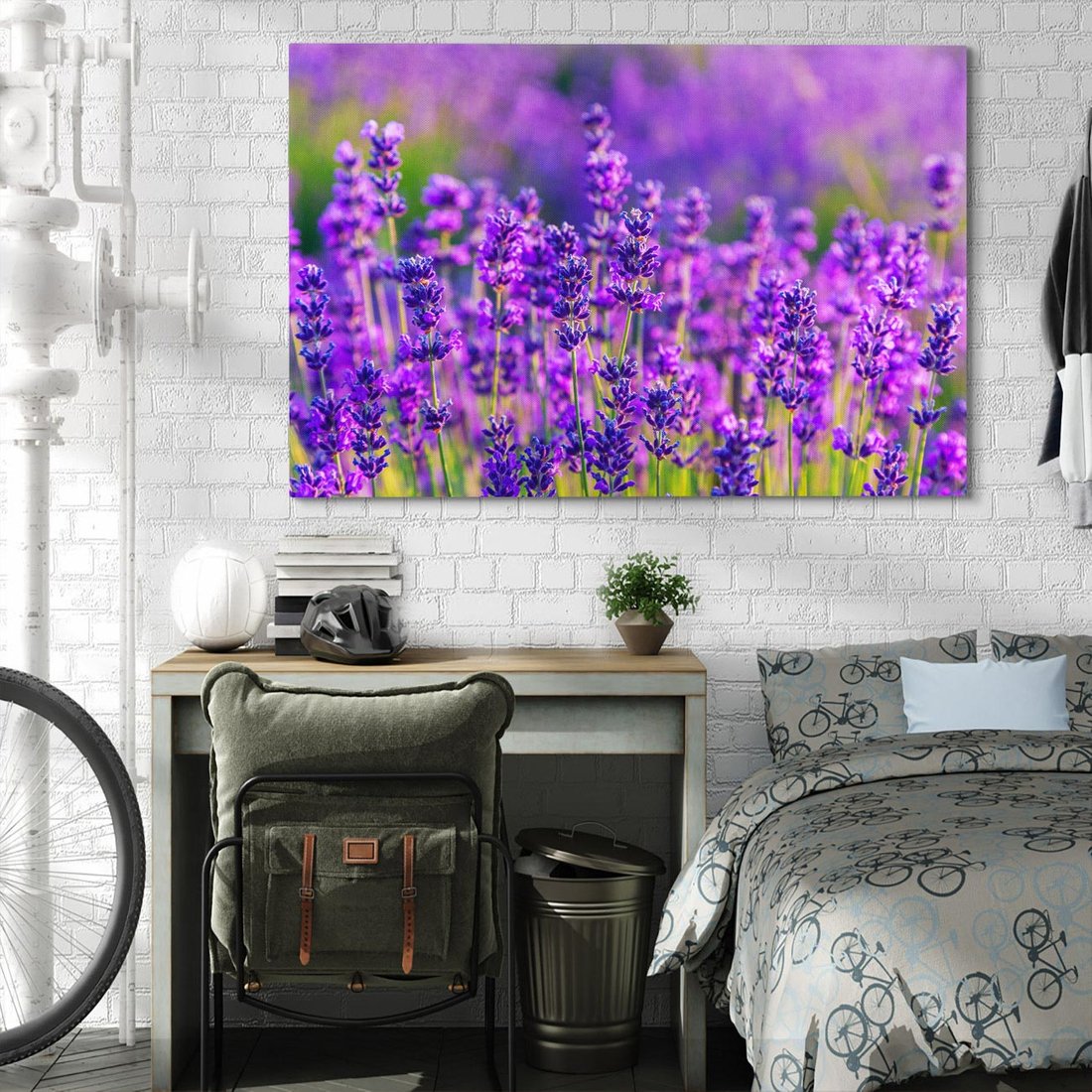 Obraz na płótnie 100x70 - Zaklęta lawenda - lawenda, kwiaty