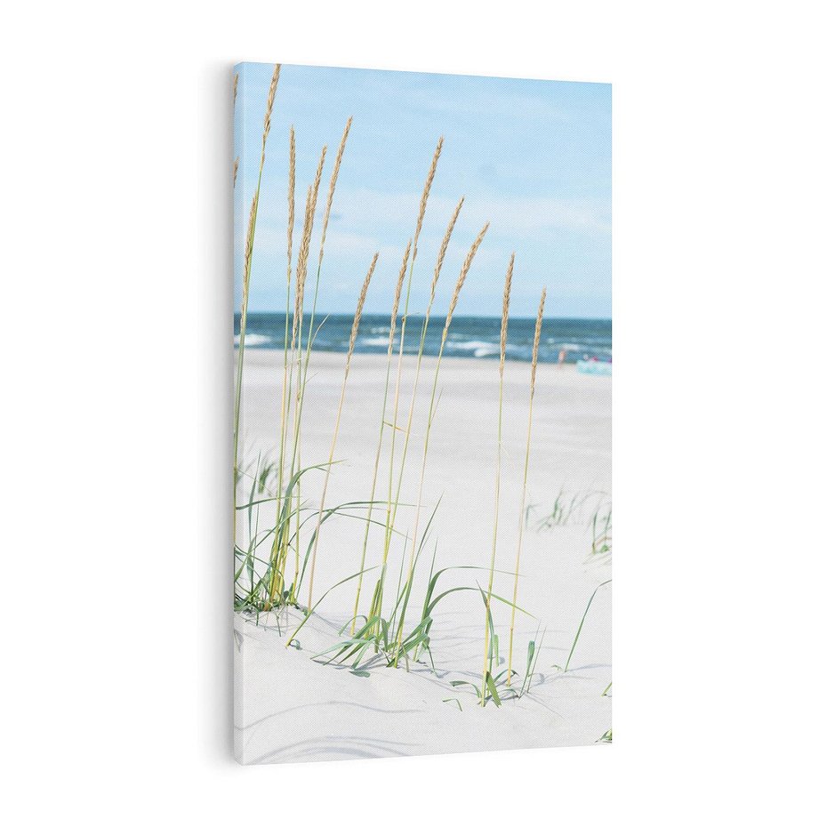 Obraz na płótnie 80x120 - Przytulna Śródziemnomorska Trawa - plaża, trawy