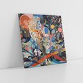 Obraz na płótnie 60x60 - Kolory Pasteli - abstrakcja, olej na płótnie