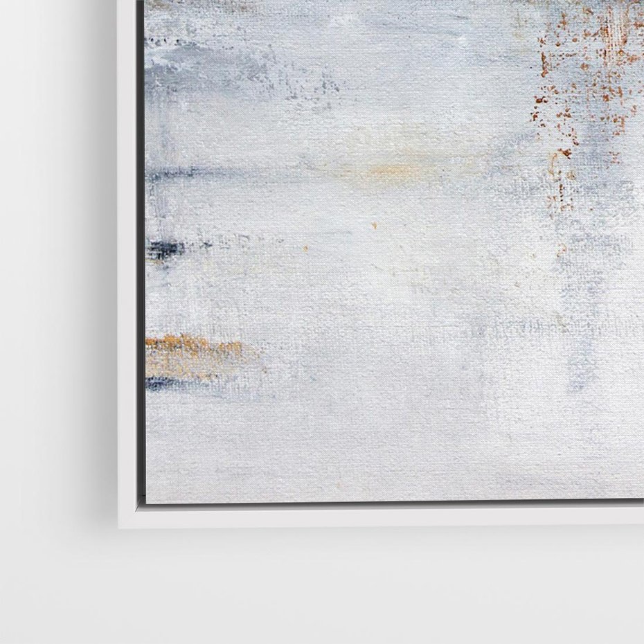 Obraz w ramie 50x50 - Kontrastujące Chaosy - abstrakcja, kontrast - rama biała