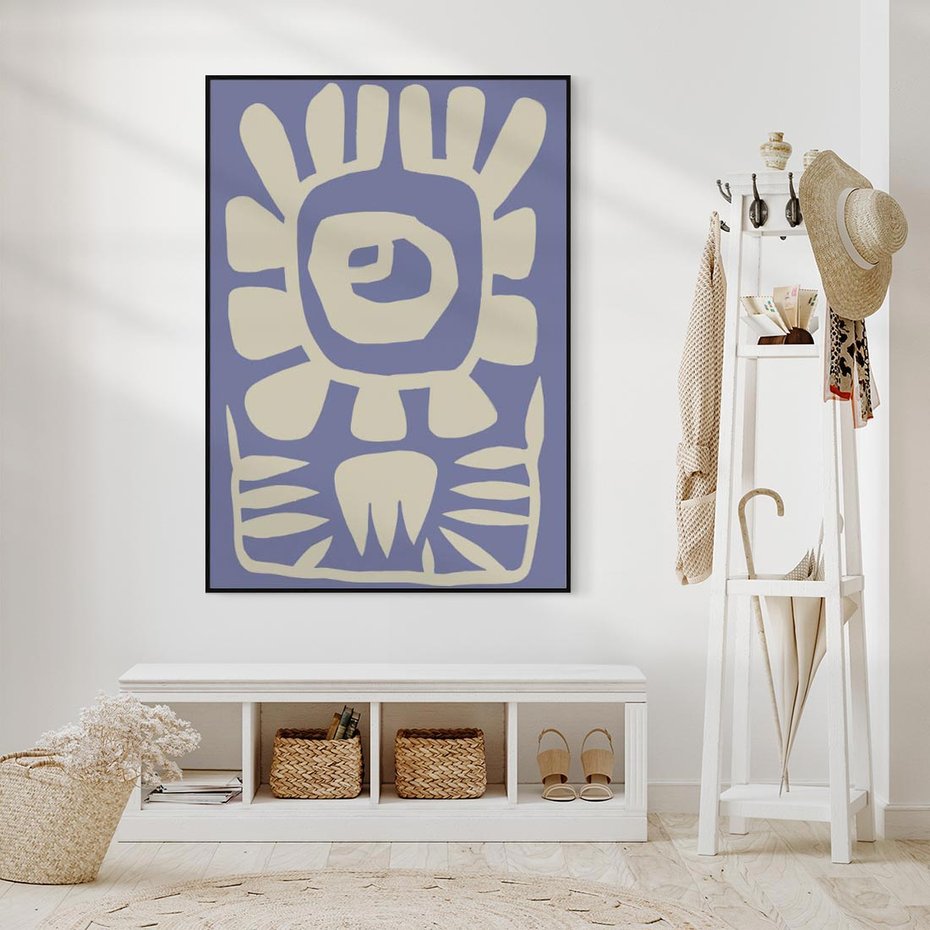 Obraz w ramie 70x100 - Widok Abstrakcyjny - skandynawski styl, plakat - rama czarna