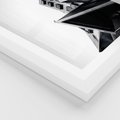 Plakat w ramie 40x50 - Czarno-Biały Świat - architeltura, surowość - rama biała