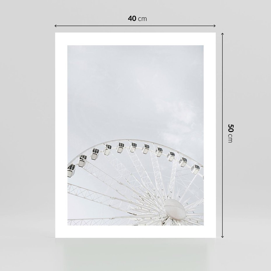 Plakat bez ramy 40x50 - Karuzela Młyńska: Nostalgiczne Koło - młyńskie koło, karuzela