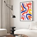 Plakat bez ramy 21x30 - Intrygujące Widzenia - abstrakcyjny kolorowy obraz, kolorowe linie