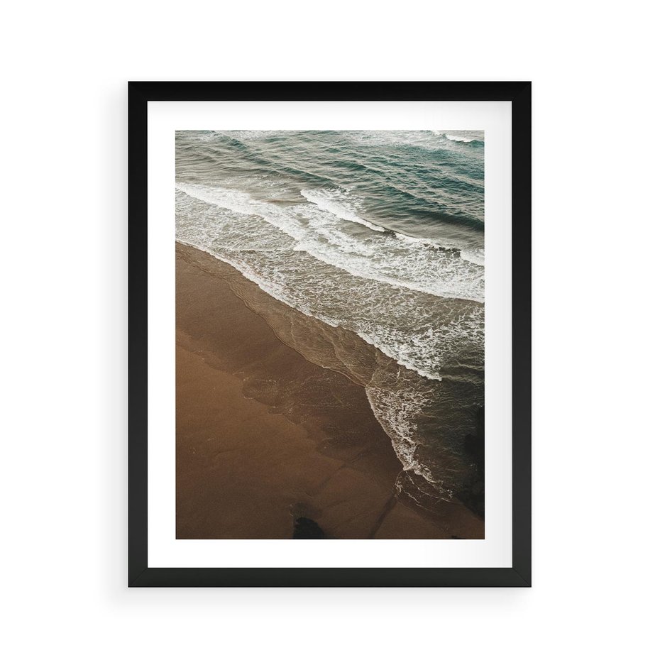 Plakat w ramie 40x50 - Spokój nad plażą - plaża, morze - rama czarna