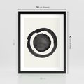 Plakat w ramie 30x40 - Bezgraniczne Widoki - abstrakcyjne plamy okręgi, akwarelowe - rama czarna