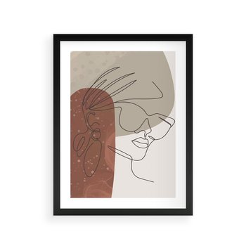 Plakat w ramie 40x50 - Kreatywność na Tle Plam - abstrakcyjna grafika, plamy - rama czarna