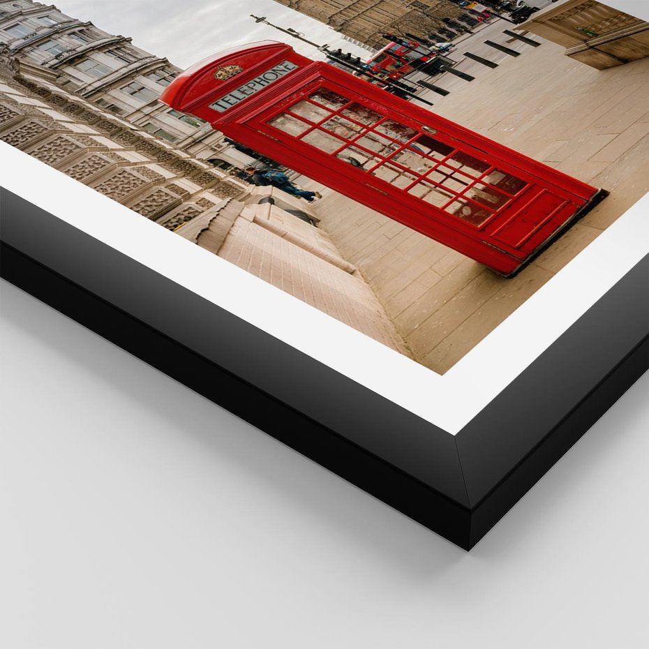 Plakat w ramie 50x70 - Symbol Big Benu - Londyn, budka - rama czarna