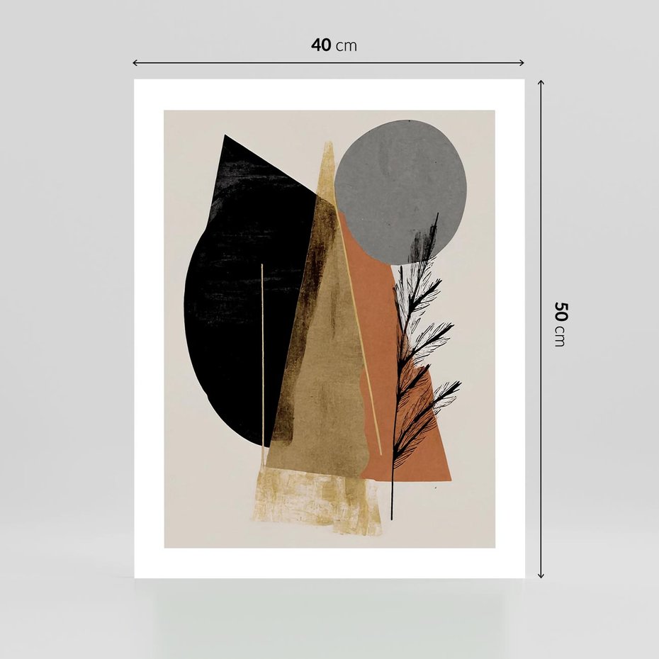 Plakat bez ramy 40x50 - Wibracje Barw Ziemi - abstrakcyjny obraz, dziwne formy