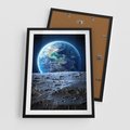 Plakat w ramie 50x70 - Mistrzowskie spojrzenie na Ziemię - ziemia, kosmos - rama czarna