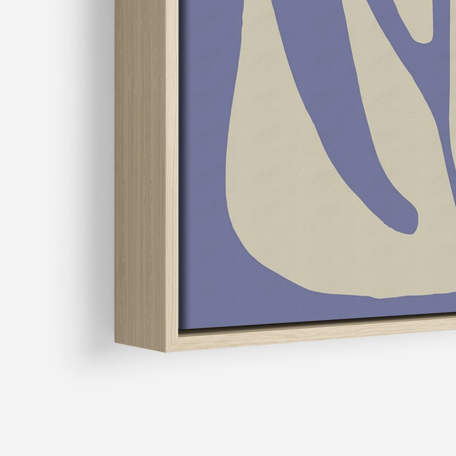 Obraz w ramie 50x70 - Kształty Niewidzialnych Granic - abstrakcyjna sztuka, skandynawski styl - rama drewno