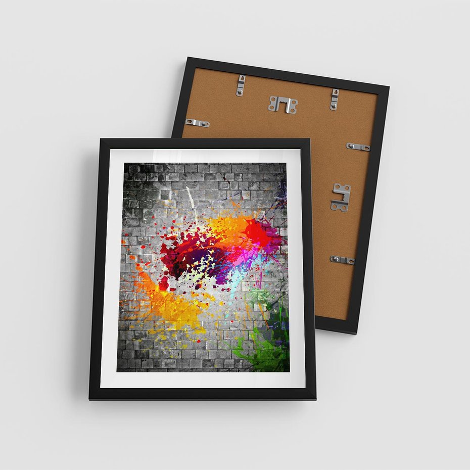 Plakat w ramie 40x50 - Ekspresja Graffiti - farba, graffiti - rama czarna