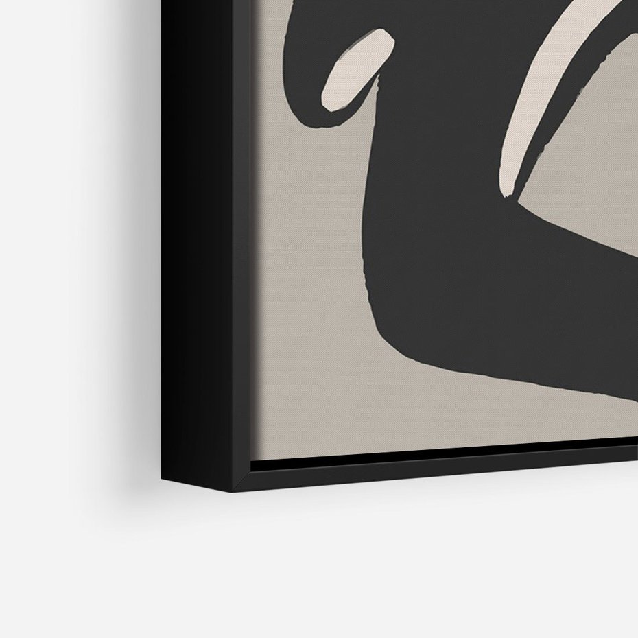 Obraz w ramie 70x100 - Konturujące Struktury - skandynawska sztuka, królik - rama czarna