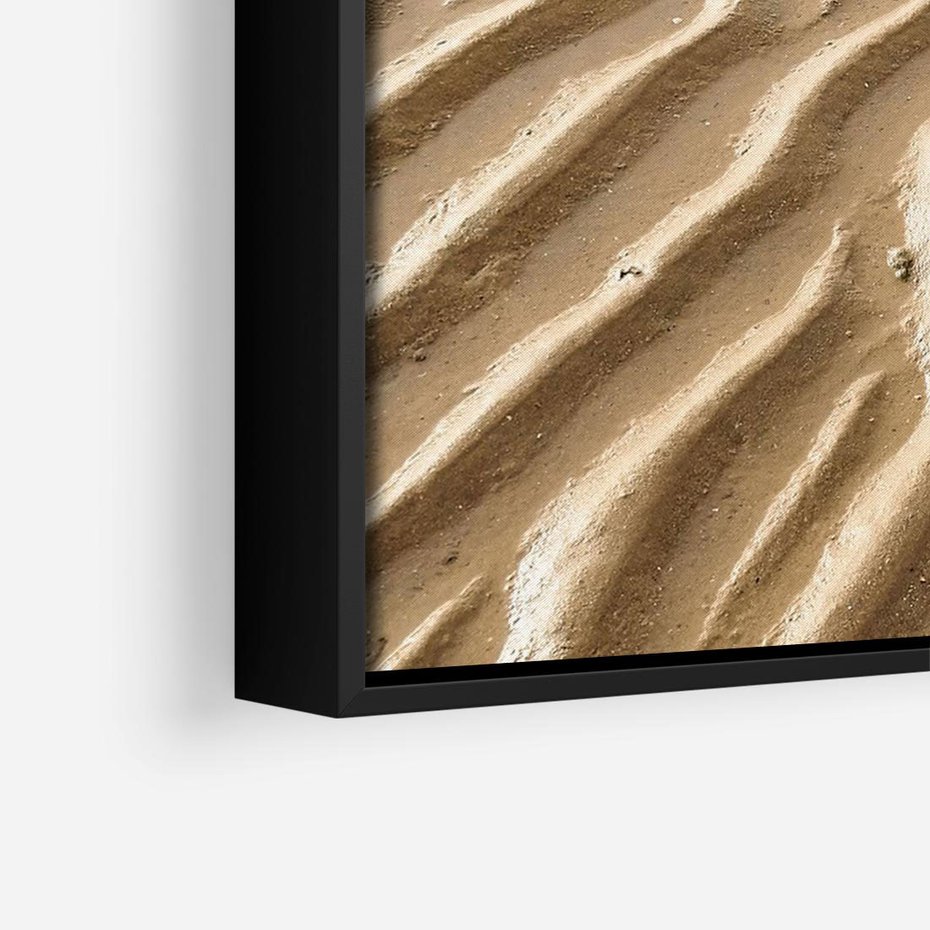 Obraz w ramie 100x70 - Piasek i Nieskończoność - pustynia, piasek - rama czarna