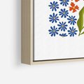 Obraz w ramie 80x120 - Splątane Granice - kwiaty, sztuka nowoczesna - rama drewno
