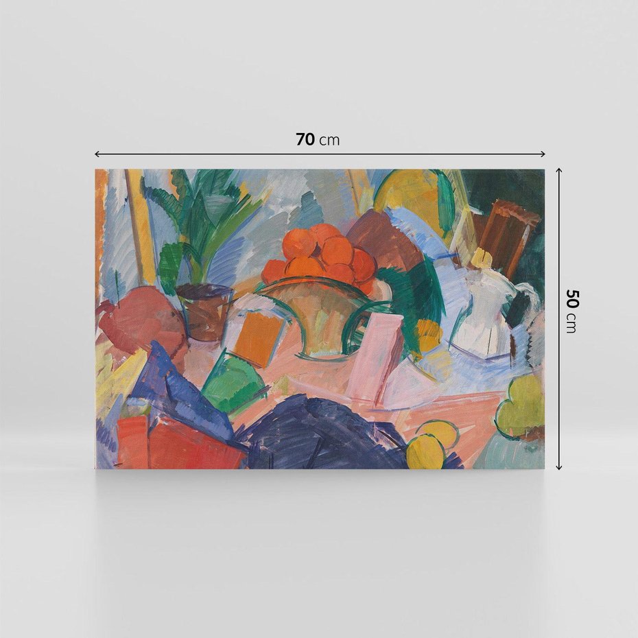 Obraz na płótnie 70x50 - "Martwa natura z pomarańczami w koszyku" Edvard Weie - Reprodukcja - reprodukcja, obraz na płótnie