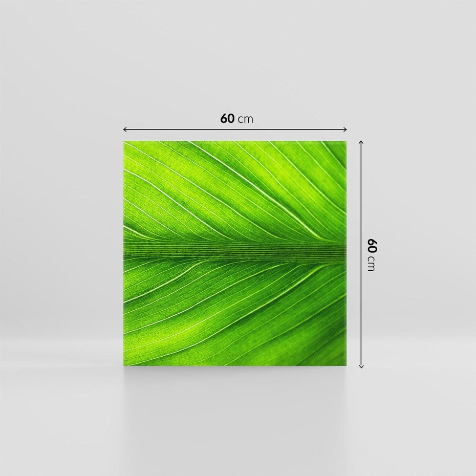 Obraz na płótnie 60x60 - Abstrakcja: interpretacje w liściach - liść, abstrakcja