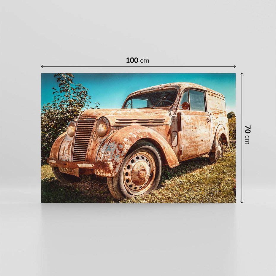 Obraz na płótnie 100x70 - Retro Samochód - retro, samochód