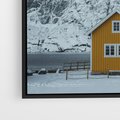 Obraz w ramie 50x70 - Urok Norweskich Domków - Skandynawia, Norwegia - rama czarna