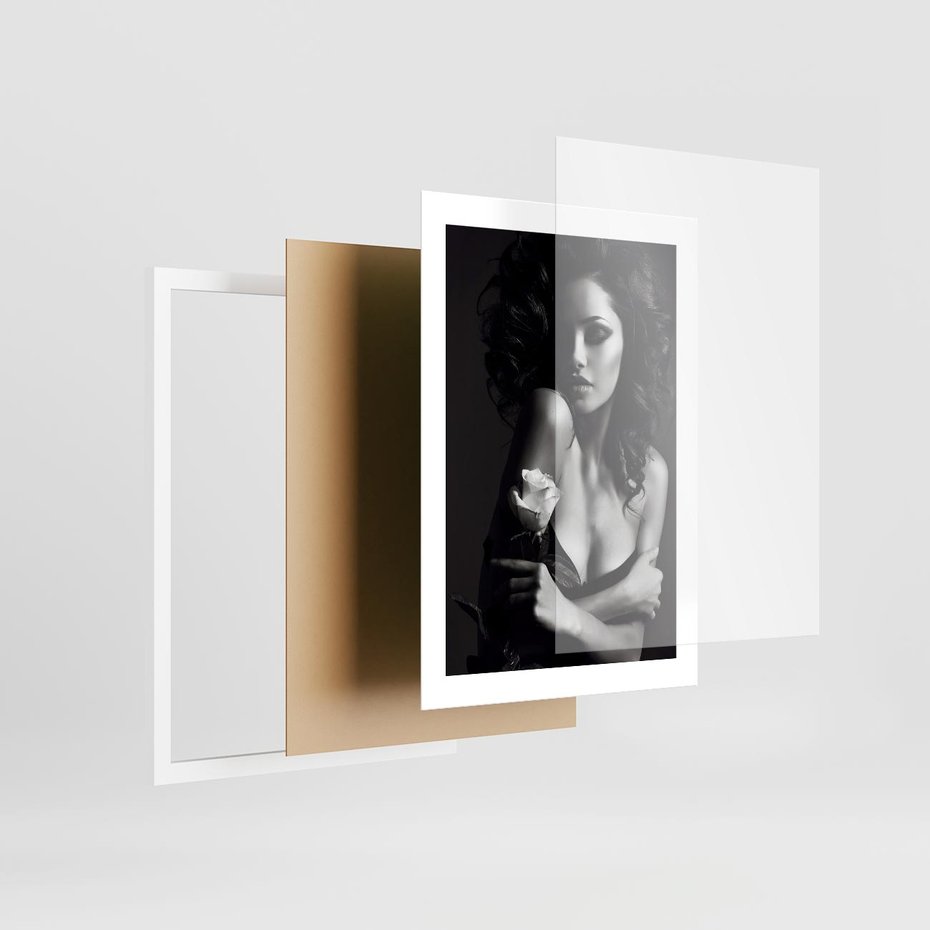 Plakat w ramie 30x40 - Piękno kobiecego aktu uchwycone - kobieta, akt - rama biała