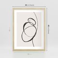 Plakat w ramie 30x40 - Modernistyczne Refleksje - abstrakcyjne szkicowane linie, minimalizm - rama drewno
