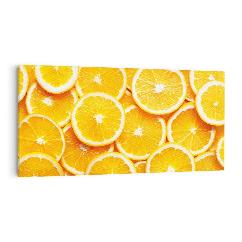 Obraz na płótnie 140x70 - Wyrazista moc pomarańczy - pomarańcze, owoce