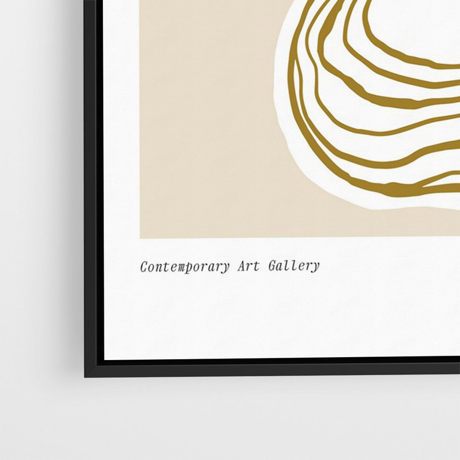 Obraz w ramie 70x100 - Migocące Anomalie - abstrakcyjne liście, kwiaty tropikalne w wazonie - rama czarna