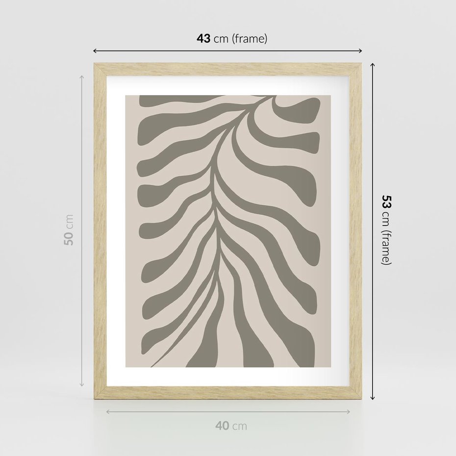 Plakat w ramie 40x50 - Zaklęte Kształty - nowoczesna sztuka, plakat modern - rama drewno