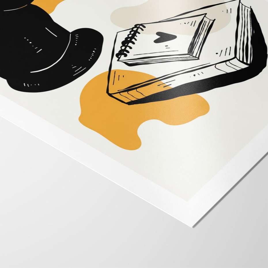 Plakat bez ramy 21x30 - Nowoczesny Kot - grafika, kot