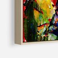 Obraz w ramie 50x70 - Szalejące ognie kolorów - abstrakcja, farby olejne - rama drewno