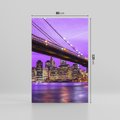 Obraz na płótnie 80x120 - Nocny Spacer po Moście Manhattan - most, Nowy Jork