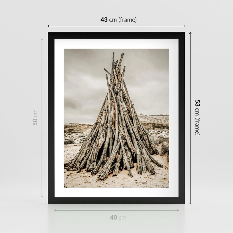 Plakat w ramie 40x50 - Ciepło Przeszłości - retro fotograia, odcienie sepii - rama czarna