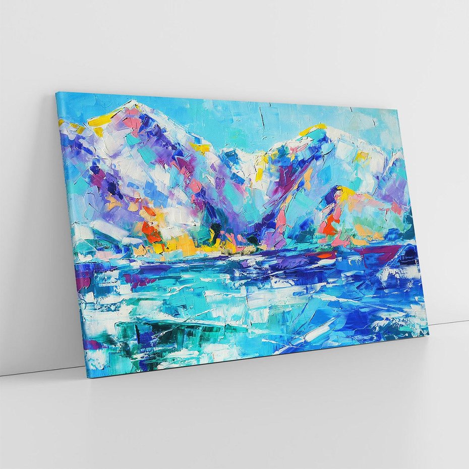 Obraz na płótnie 100x70 - Mistyka Górskich Marzeń - abstrakcja, pejzaż gór