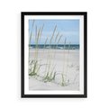 Plakat w ramie 50x70 - Przytulna Śródziemnomorska Trawa - plaża, trawy - rama czarna
