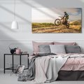Obraz na płótnie 140x70 - Ekscytująca Akcja - motocykl, cross