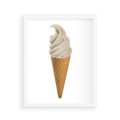 Plakat w ramie 40x50 - Rozkoszna Chłodząca Radość - lody, lód - rama biała