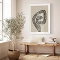 Plakat bez ramy 21x30 - Nowoczesne Spektrum Wyobraźni - boho plakat, czarne kropki kreski
