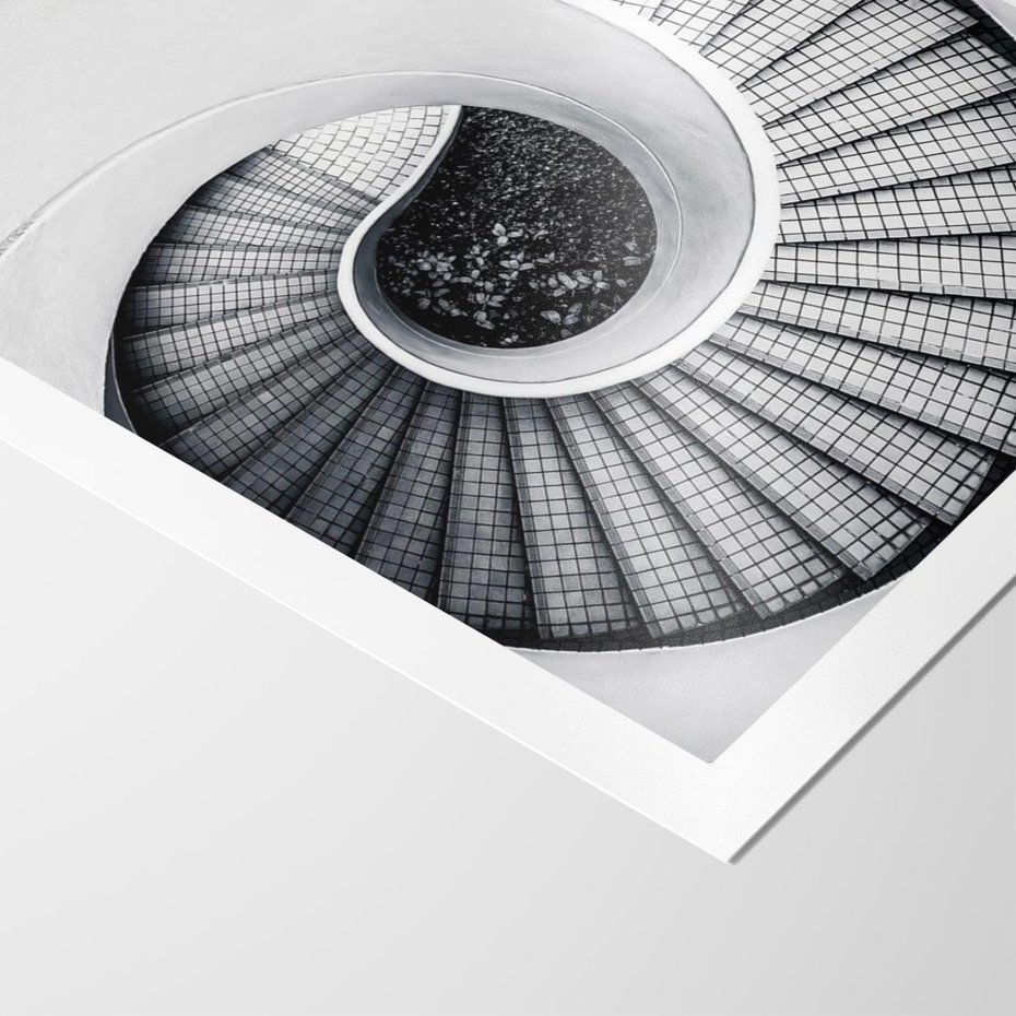 Plakat bez ramy 30x40 - Nowoczesne Schody: Kręcone Piękno - nowoczesna architektura, kręcone schody